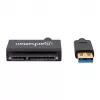 Manhattan USB-A prie SATA 2,5 col. adapterio kabelis, 42 cm, kištukas-kištukas, 5 Gbps (USB 3.2 Gen1, dar žinomas kaip USB 3.0), palaiko 48 bitų LBA, SuperSpeed USB, trejų metų garantija