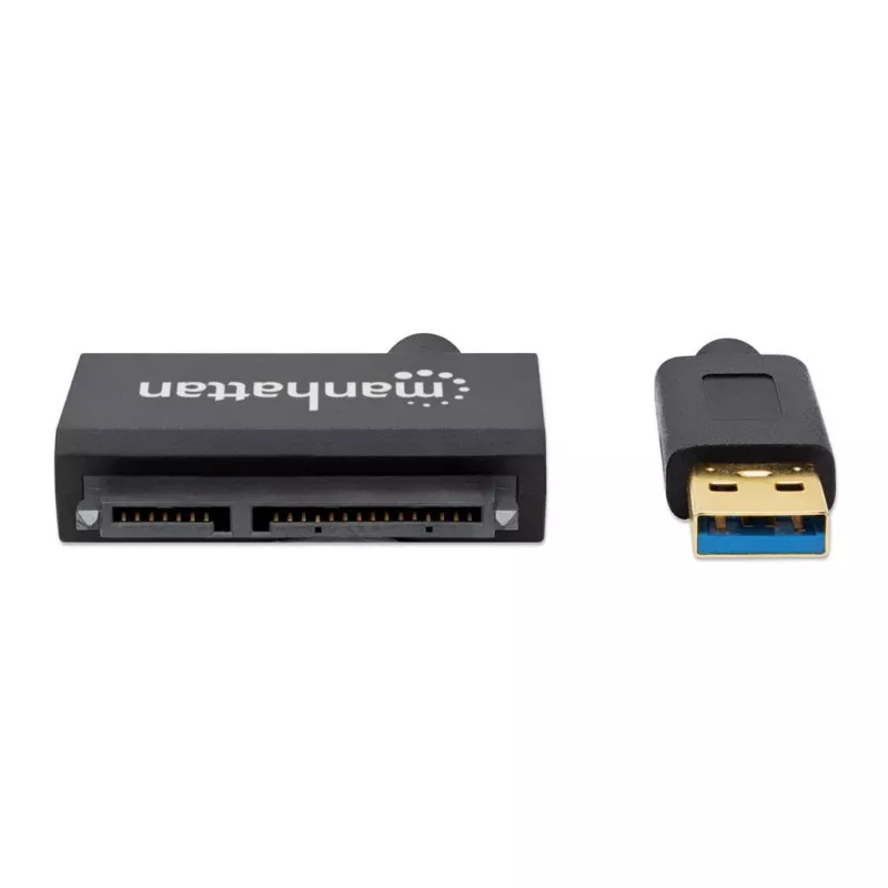 Manhattan USB-A prie SATA 2,5 col. adapterio kabelis, 42 cm, kištukas-kištukas, 5 Gbps (USB 3.2 Gen1, dar žinomas kaip USB 3.0), palaiko 48 bitų LBA, SuperSpeed USB, trejų metų garantija