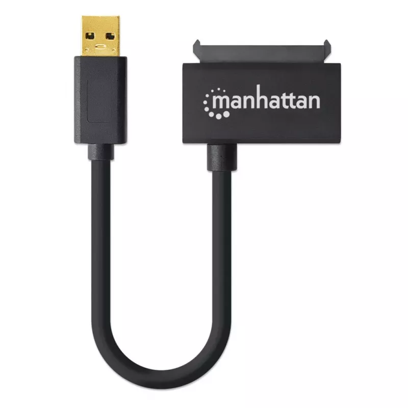Manhattan USB-A prie SATA 2,5 col. adapterio kabelis, 42 cm, kištukas-kištukas, 5 Gbps (USB 3.2 Gen1, dar žinomas kaip USB 3.0), palaiko 48 bitų LBA, SuperSpeed USB, trejų metų garantija