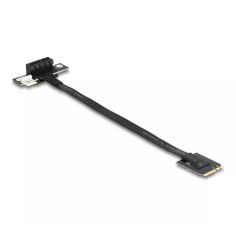 DeLOCK M.2 Key A+E į PCIe x1 NVMe adapteris su kampuotu 20 cm kabeliu