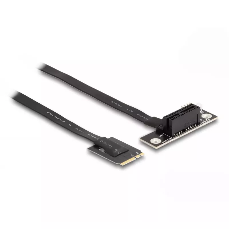 DeLOCK M.2 Key A+E į PCIe x1 NVMe adapteris su kampuotu 20 cm kabeliu