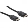Manhattan HDMI 8K@60Hz laidas su Ethernet, 2 m, sertifikuotas, tinka visiems 8K, 4K ir 1080p/HD naudojimo būdams – atnaujinant dabar arba pasiruošus, kai prireiks, kištukas–kištukas, juodas, 4K@120Hz, garantija visam naudojimo laikui, itin didelė sparta