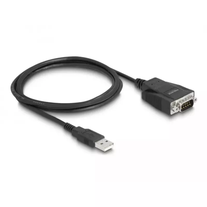 DeLOCK 64222 USB 2.0 Type-A į RS-232 DB9 laido sąsajos keitiklis 0,13 m juodas