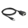DeLOCK 64222 USB 2.0 Type-A į RS-232 DB9 laido sąsajos keitiklis 0,13 m juodas