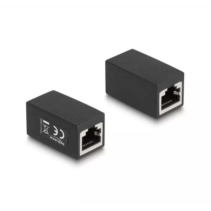 DeLOCK adapteris RJ45 lizdas į RJ45 lizdą Cat.6 juodas