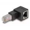 DeLOCK RJ45 kištuko į RJ45 lizdą adapteris Cat.6A 90° kampu žemyn