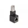DeLOCK RJ45 kištuko į RJ45 lizdą adapteris Cat.6A 90° kampu žemyn
