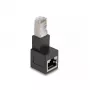 DeLOCK RJ45 kištuko į RJ45 lizdą adapteris Cat.6A 90° kampu žemyn