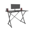 Techly žaidimų stalas kompiuteriui su kampuotu ergonomišku kraštu, juodas