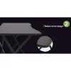Techly žaidimų stalas kompiuteriui su kampuotu ergonomišku kraštu, juodas