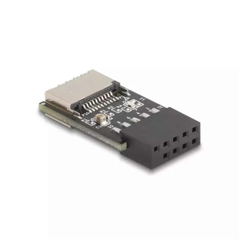 Vidinė USB Type-E sąsają keitiklis DeLOCK 67175 USB Type-C laikiklis pilka