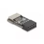 Vidinė USB Type-E sąsają keitiklis DeLOCK 67175 USB Type-C laikiklis pilka
