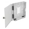 Fiber Optic Wall Box DELOCK 4× SC Simplex or LC Duplex adapters, metal housing, Pilka