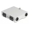 Fiber Optic Wall Box DELOCK 4× SC Simplex or LC Duplex adapters, metal housing, Pilka