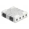 Fiber Optic Wall Box DELOCK 4× SC Simplex or LC Duplex adapters, metal housing, Pilka