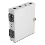 Fiber Optic Wall Box DELOCK 4× SC Simplex or LC Duplex adapters, metal housing, Pilka