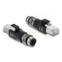 Adapter M12 D-coded 4-pin (male) to RJ45 plug, DELOCK 90831, gold-plated contacts, Juoda