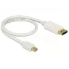 Mini DisplayPort į DisplayPort kabelis DeLOCK 83985 0,5 m baltas