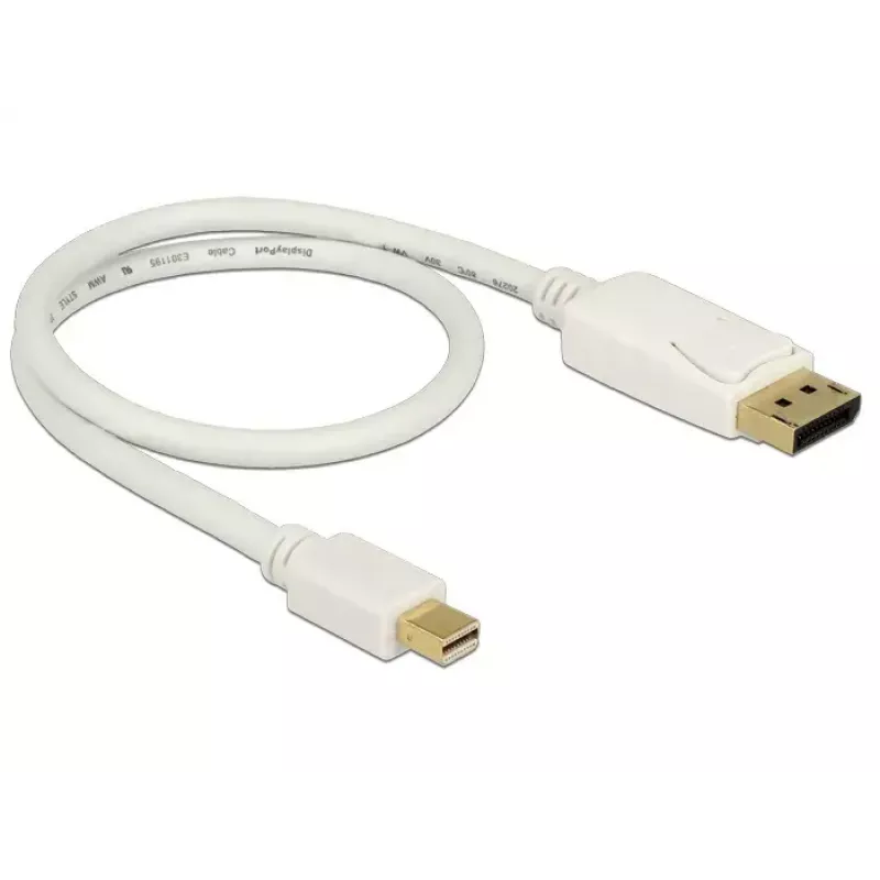 Mini DisplayPort į DisplayPort kabelis DeLOCK 83985 0,5 m baltas
