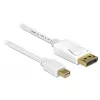 Mini DisplayPort į DisplayPort kabelis DeLOCK 83985 0,5 m baltas