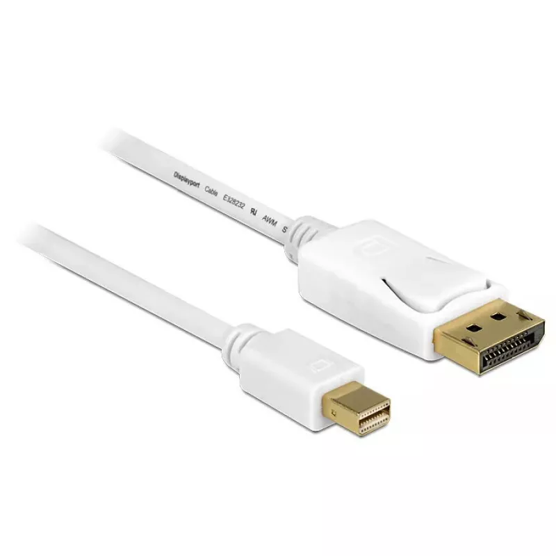 Mini DisplayPort į DisplayPort kabelis DeLOCK 83985 0,5 m baltas