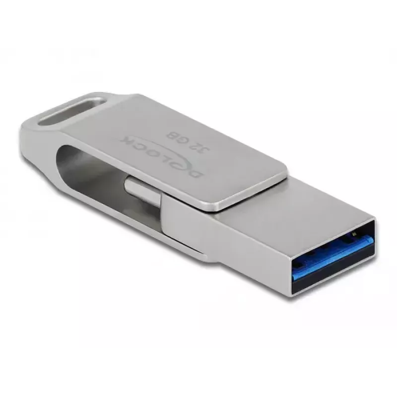 USB atmintukas DeLOCK 32 GB USB-C USB-A metalinis korpusas