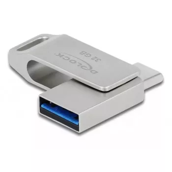 USB atmintukas DeLOCK 32 GB USB-C USB-A metalinis korpusas