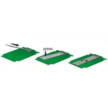 Adapter DeLOCK 2x 67-pin M.2 raktas B - 2x SATA 7-pin