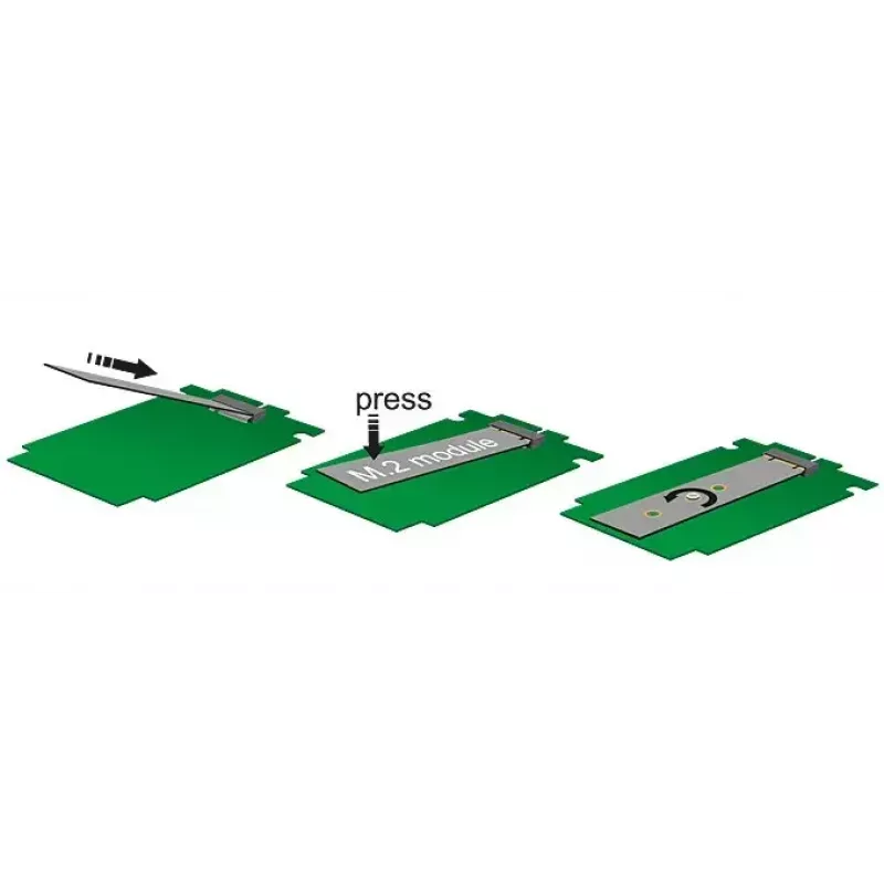 Adapter DeLOCK 2x 67-pin M.2 raktas B - 2x SATA 7-pin
