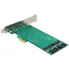 Adapter DeLOCK 2x 67-pin M.2 raktas B - 2x SATA 7-pin