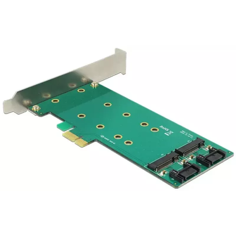 Adapter DeLOCK 2x 67-pin M.2 raktas B - 2x SATA 7-pin