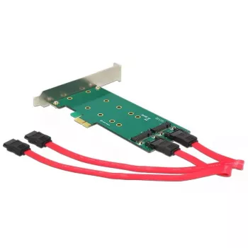 Adapter DeLOCK 2x 67-pin M.2 raktas B - 2x SATA 7-pin