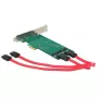 Adapter DeLOCK 2x 67-pin M.2 raktas B - 2x SATA 7-pin