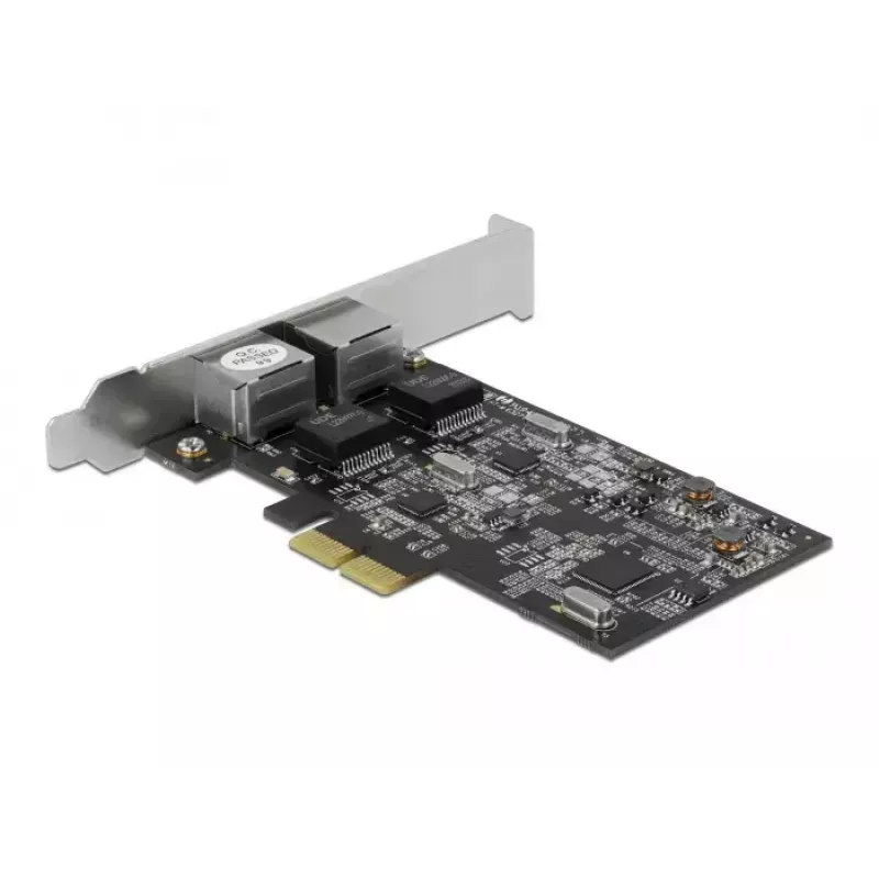 DeLOCK PCI Express x2 kortelė su 2 x RJ45 2,5 Gigabit LAN RTL8125