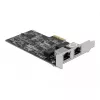 DeLOCK PCI Express x2 kortelė su 2 x RJ45 2,5 Gigabit LAN RTL8125