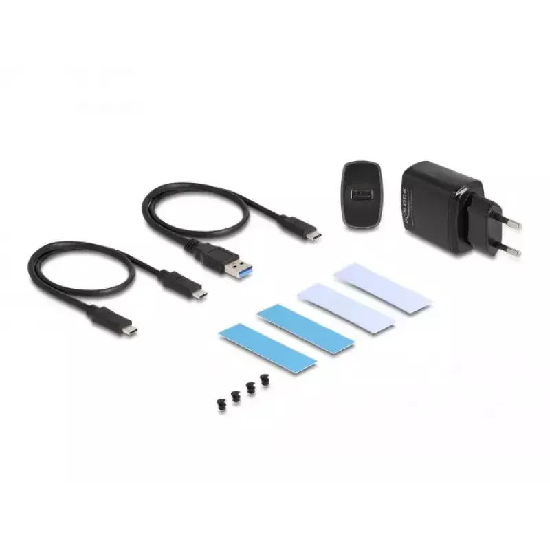SSD dėklas DeLOCK 42022 išorinis dėklas USB 20 Gbps 2 x M.2 NVMe PCIe SSD