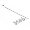 DeLOCK 10 inch Keystone Patch Panel 12 prievadų su įtempimo sumažinimu 1U pilkas