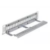 DeLOCK 10 inch Keystone Patch Panel 12 prievadų su įtempimo sumažinimu 1U pilkas