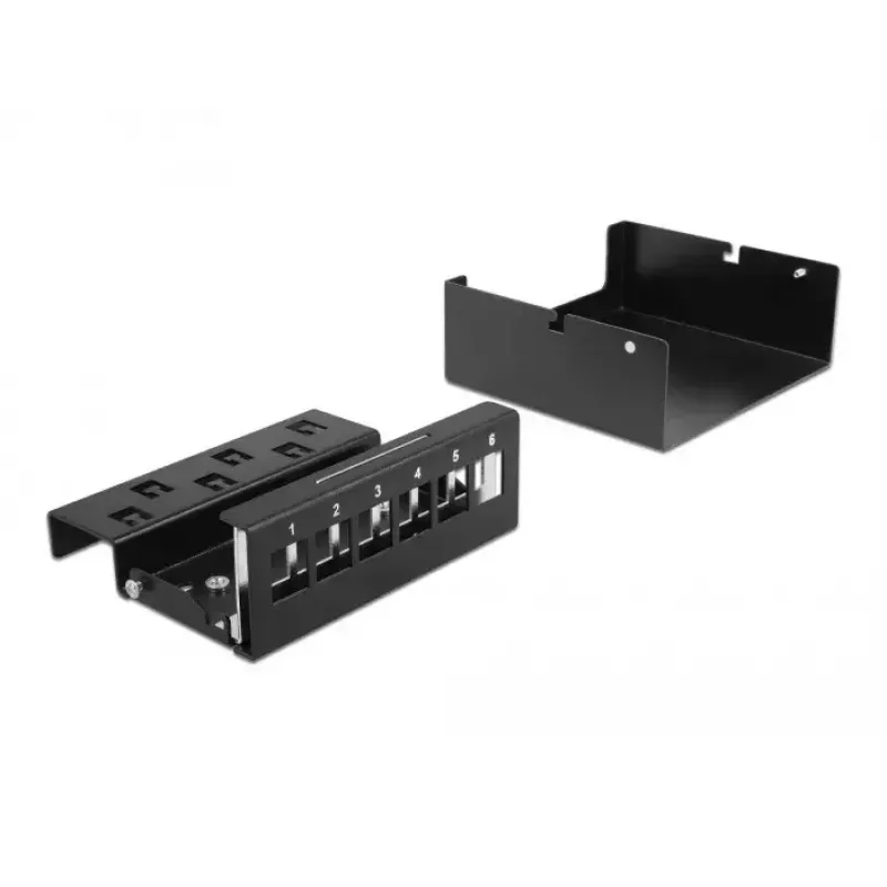 Patch Panel DeLOCK Keystone 6 prievadų juoda