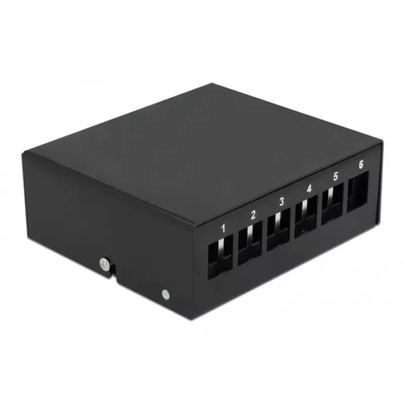 Patch Panel DeLOCK Keystone 6 prievadų juoda