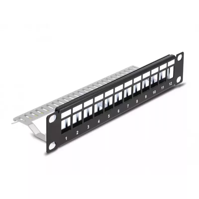 Patch panel DeLOCK 66874 1U Juoda Metal Rack capacity 1U