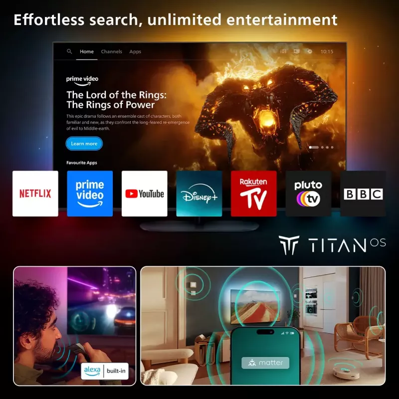 Televizorius Philips 77OLED760/12 77 col. 4K Ultra HD OLED 3840 x 2160