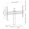 Equip 37–70 colių universalus TV stovas, juodas, 40 kg talpa, 94–177,8 cm