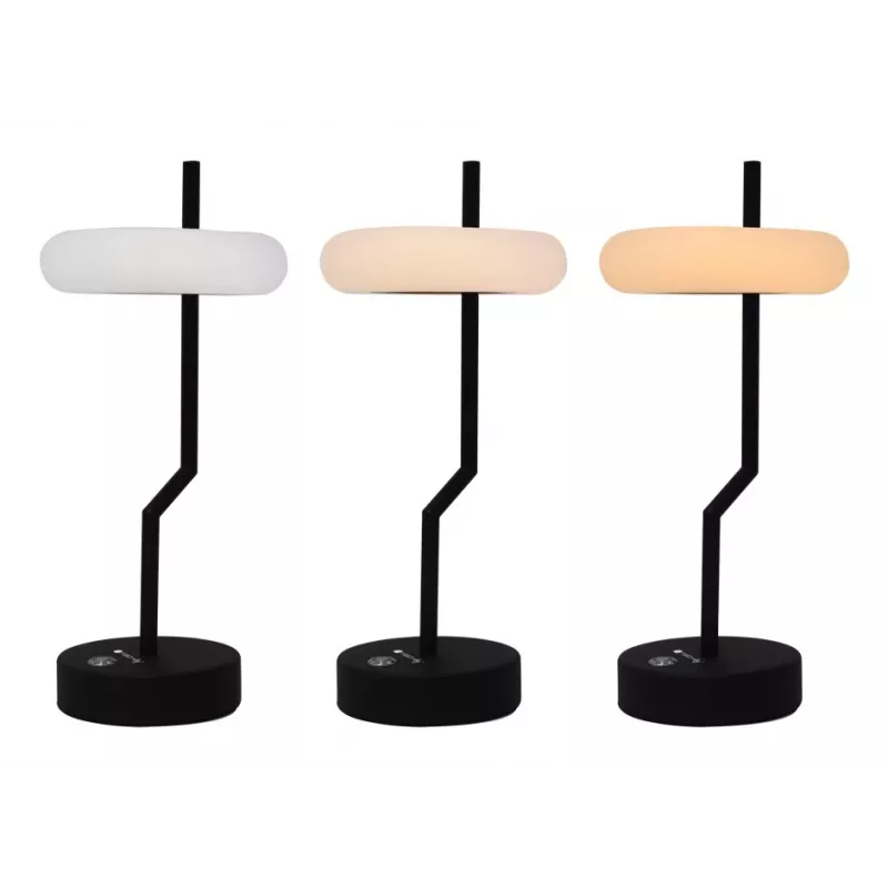 Techly I-LAMP-TABLE2 stalinė lempa Nekeičiama (-os) lemputė (-ės) 2 W LED Juoda, Balta