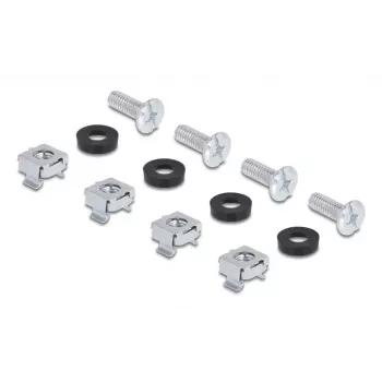 Montavimo rinkinys DELOCK 67281 — metalinis stovo priedas, juodas, universalus 2 dalių rinkinys