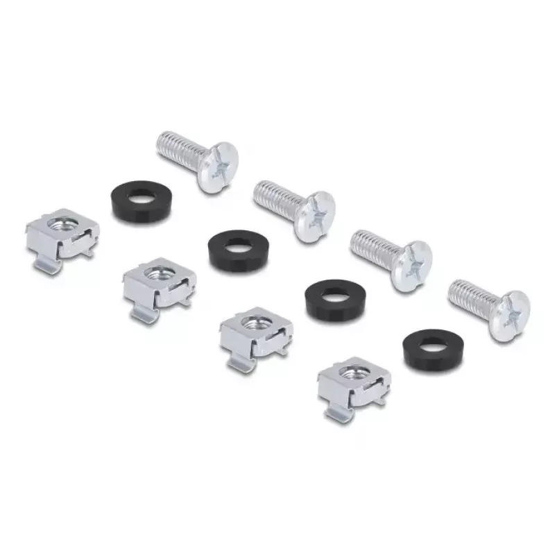 Montavimo rinkinys DELOCK 67281 — metalinis stovo priedas, juodas, universalus 2 dalių rinkinys