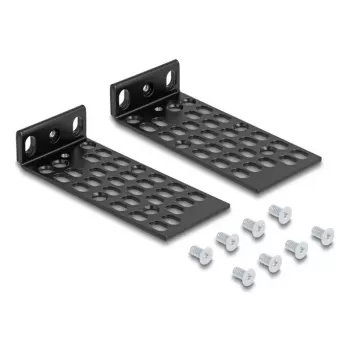 Montavimo rinkinys DELOCK 67281 — metalinis stovo priedas, juodas, universalus 2 dalių rinkinys