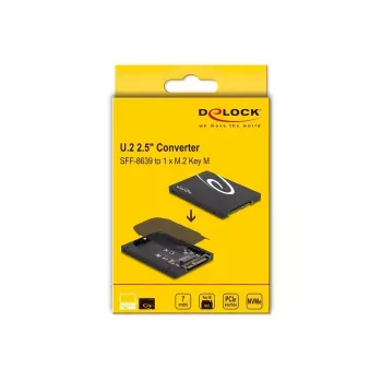 SSD korpusas DeLOCK 63379 Juodas M.2 1 disko palaikymas