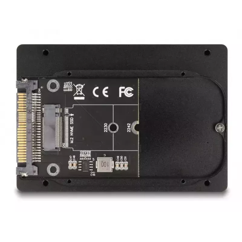 SSD korpusas DeLOCK 63379 Juodas M.2 1 disko palaikymas