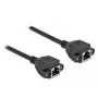 Tinklo ilginamasis laidas DeLOCK Cat.6A 25 cm juodas